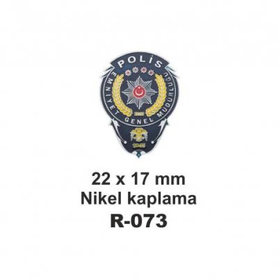 R-073 Polis Döküm Yaka Rozeti