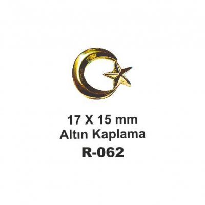 DÖKÜM AY YILDIZ ROZET   17X15 mm  ALTIN KAPLAMA