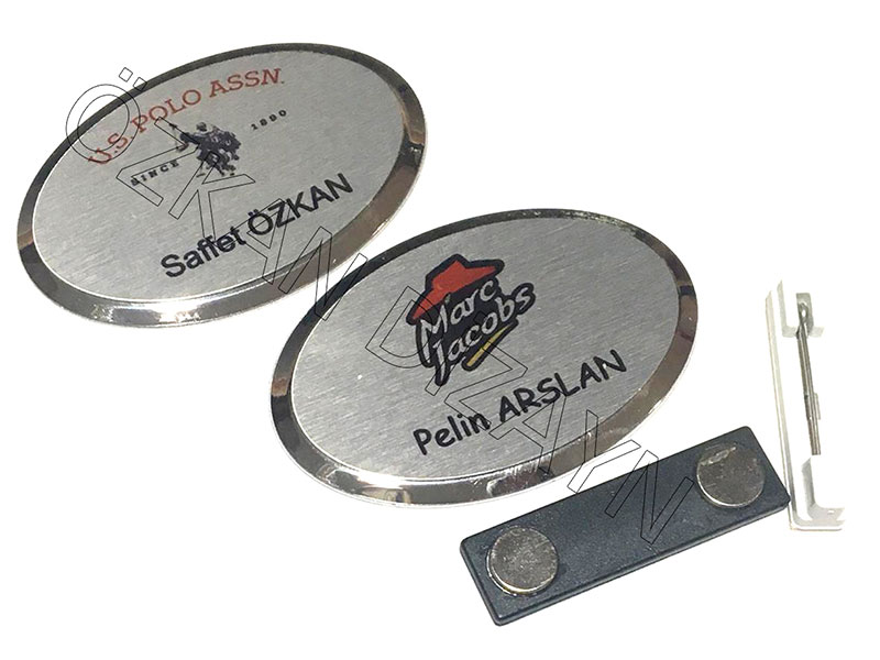 Oval Yaka İsimlikleri - METAL ELİPS-OZ-Y 57