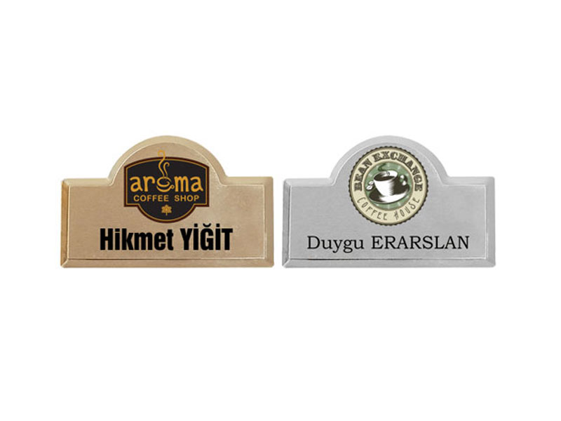 Kubbeli Metal Yaka Kartı -OZ-Y 37